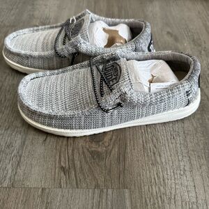 Hey Dude Kids Wally Stretch Casual Gray Shoes